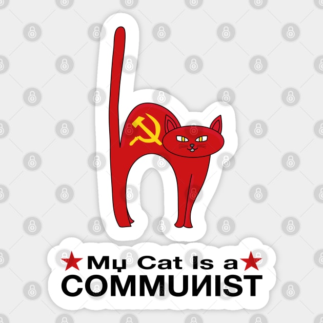 My Cat is a COMMUNIST great gift ideas politic Sticker by DiegoCarvalho